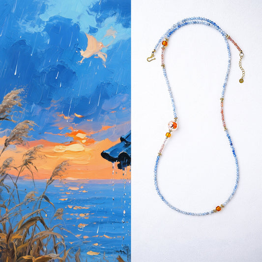 Autumn Rain's Tear-Kyanite Necklace|深秋雨