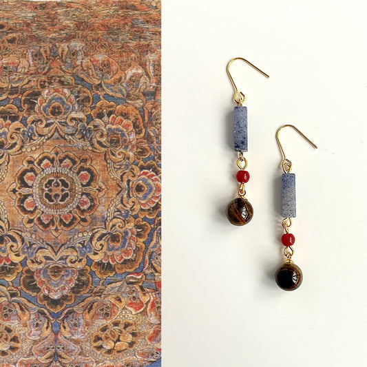 Azure Smoke Hoops Earrings|檀烟凝翠耳环